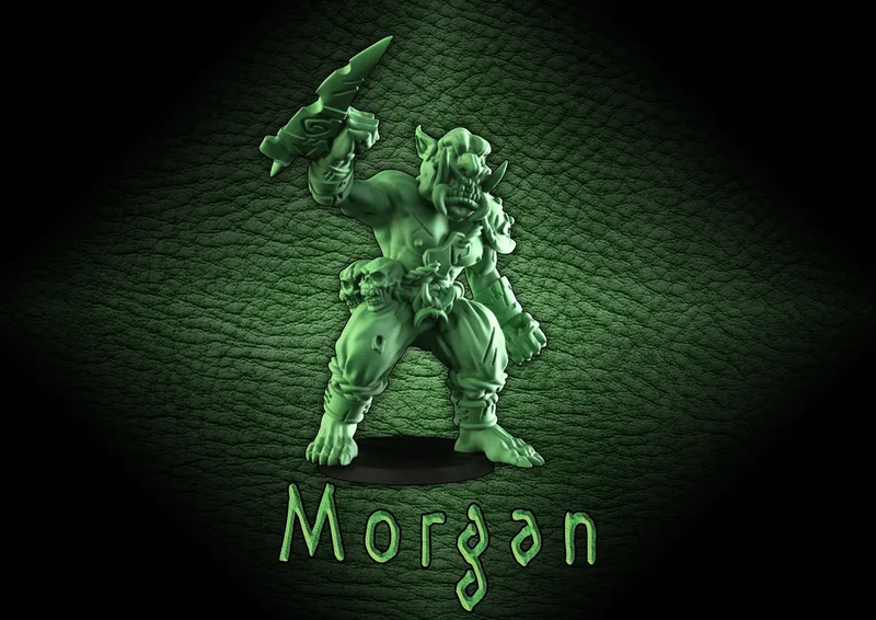 Fantasy Football Orc Team Star Player (Morgan)