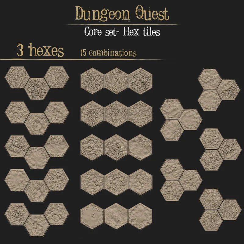 Hex Dungeon Tiles Triple