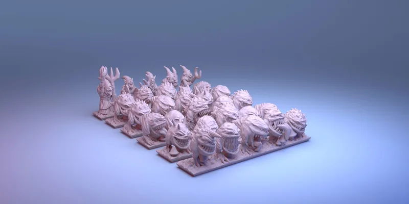 Goblin Squig herd 10mm scale
