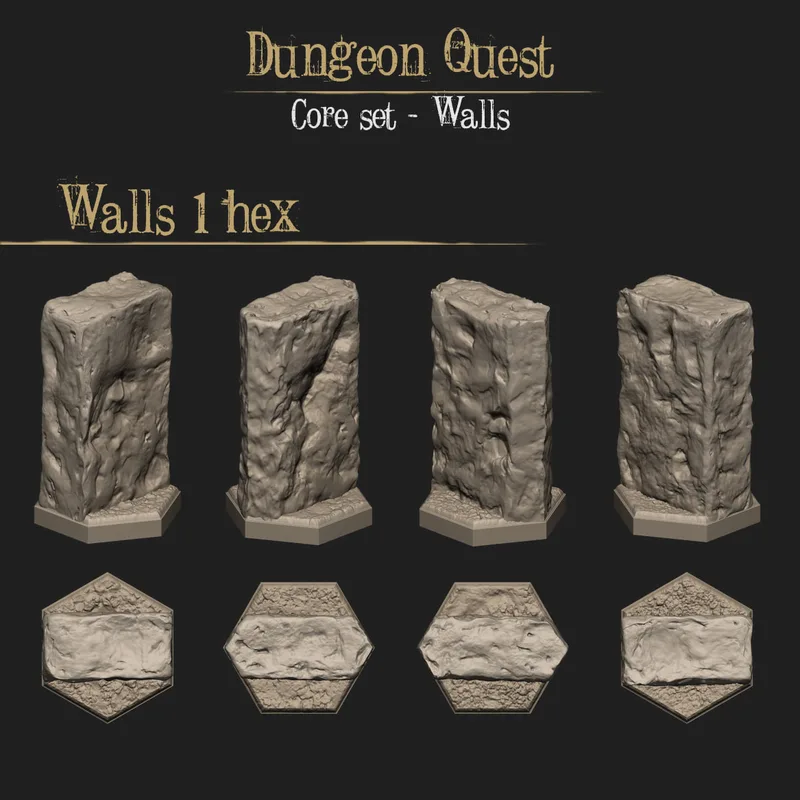 Hex Dungeon Wall Tiles
