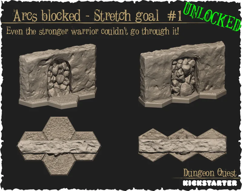 Hex Dungeon Wall Tiles Blocked