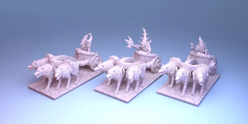 Goblin Chariot Leaders in 10mm scale