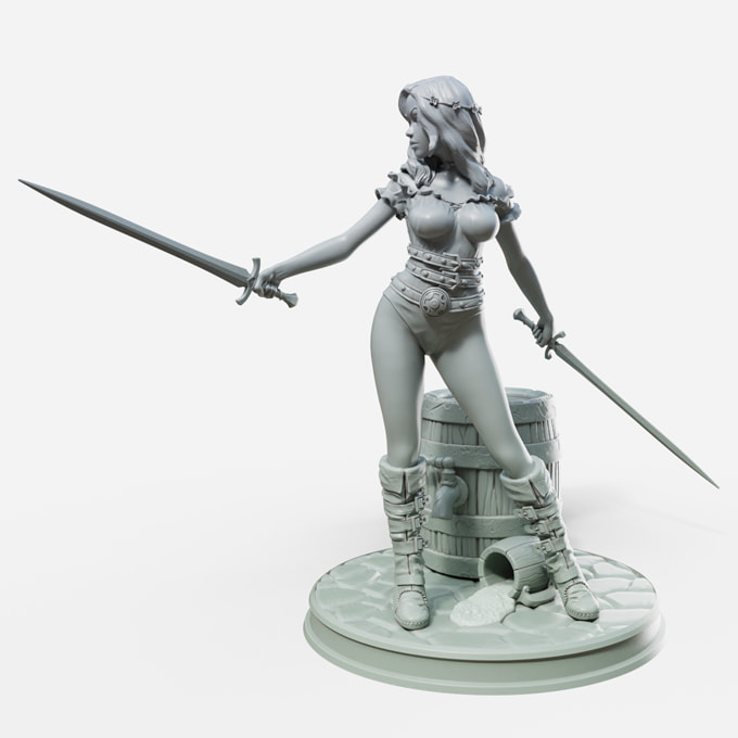 Jalissa Twin Swords miniature