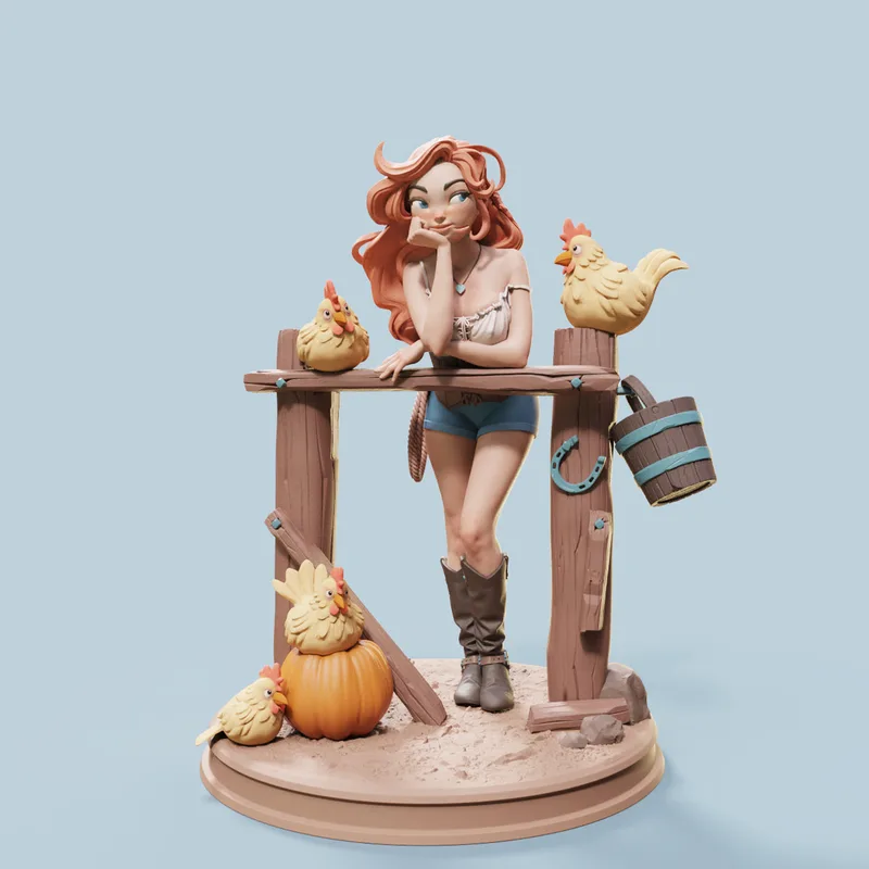 Farm Girl Nerissa miniature
