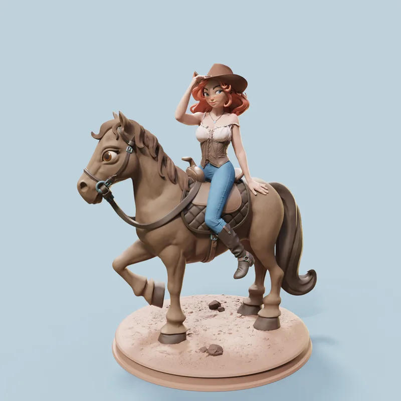 Farm Girl Nerissa Horse miniature