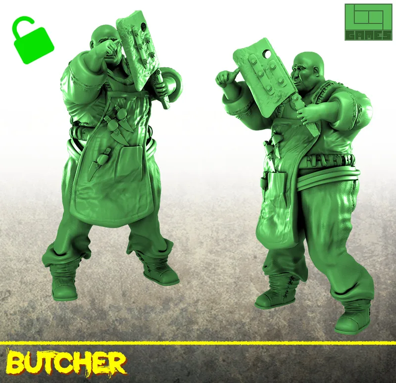 Sci fi Butcher miniature