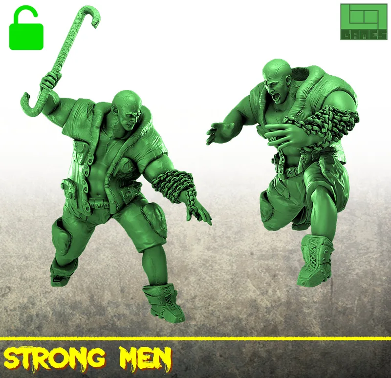 Sci fi Strong man miniature set