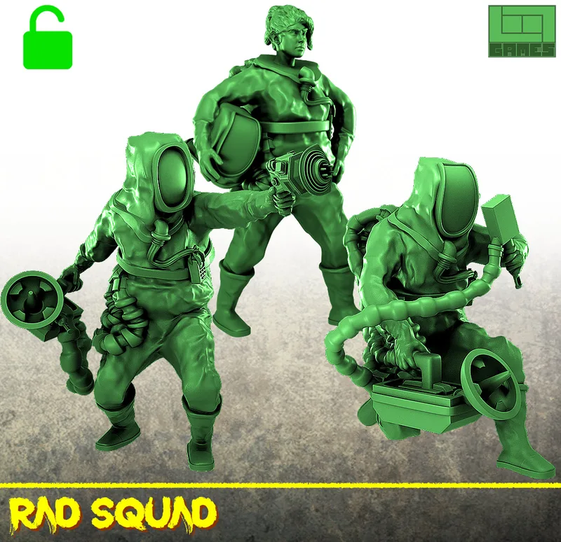 Sci fi Rad Squad miniature set