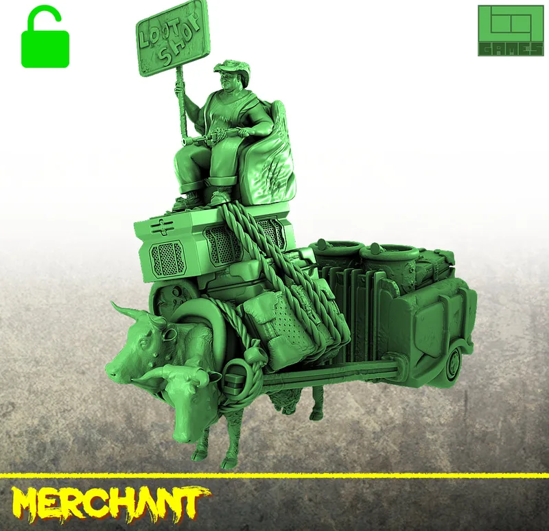 Sci fi Merchant miniature