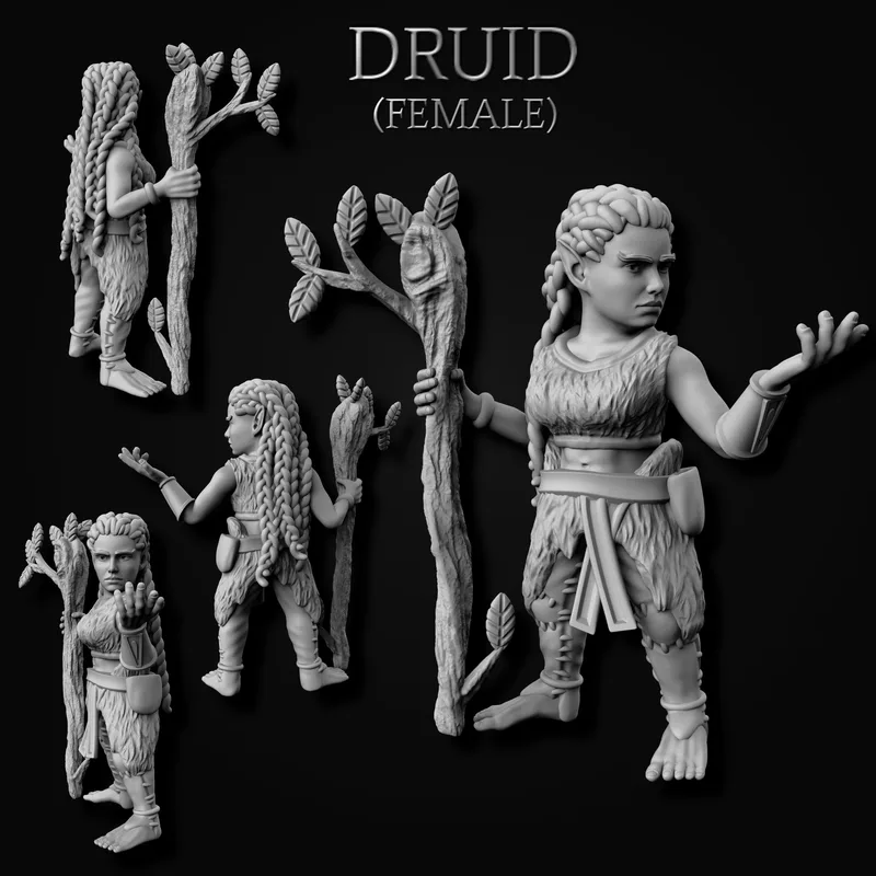 Gnomish Adventure miniature Female set