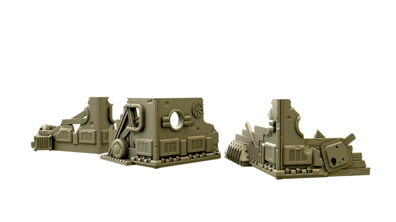Sci Fi Ruined Walls 8mm/10mm