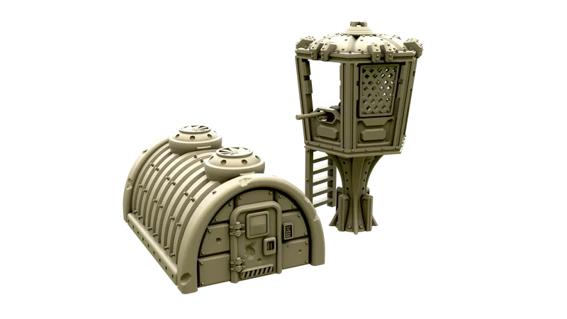 Sci-Fi Bunker With Outpost 28mm
