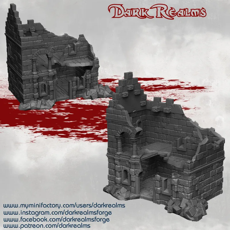 Arkenfel Ruined Houses 10mm
