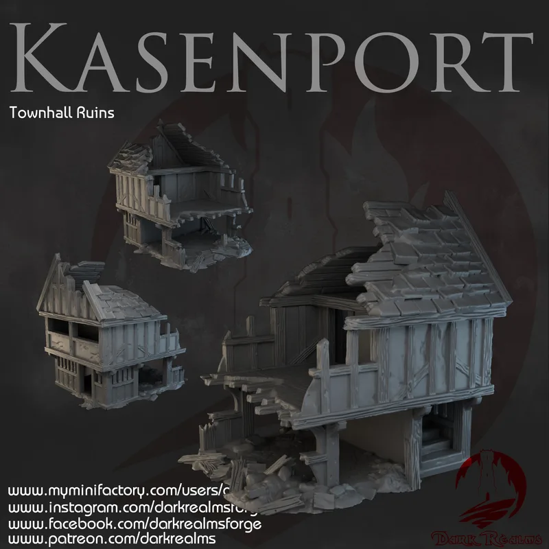 Kasenport Town Hall Ruins 10mm