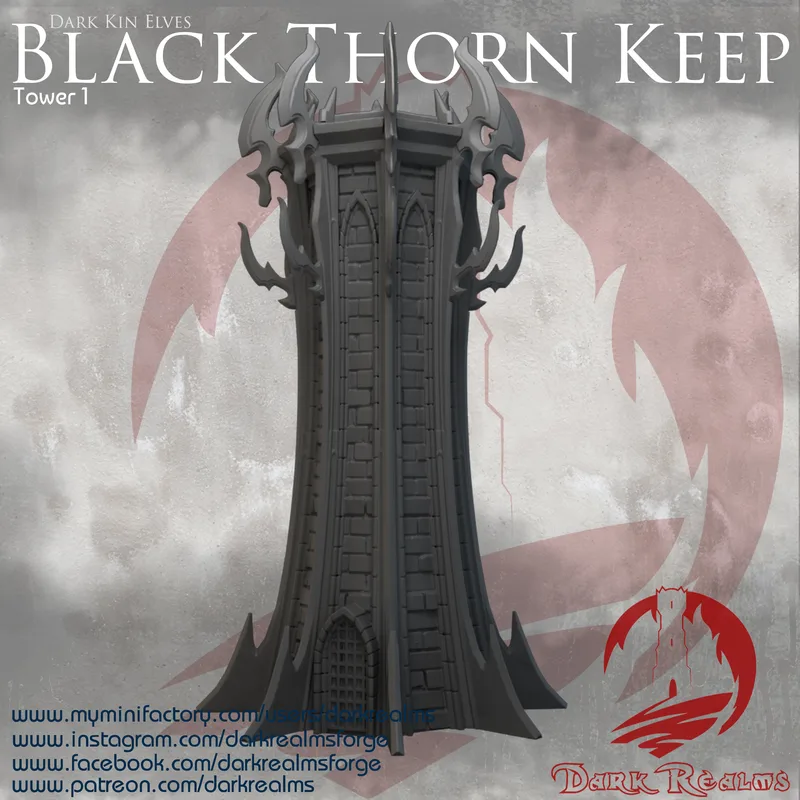 Black Thorn Tower 1 in 10mm Scale