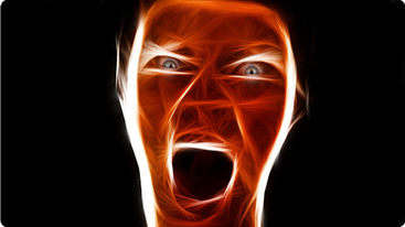 Angry face, illustrating Zoombombing