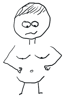Fat naked stickman