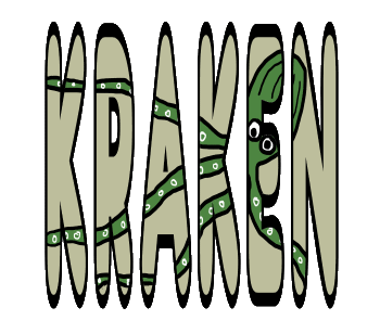 Kraken design features the word 