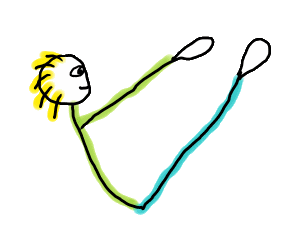 Pilates Stick Figure is a fun hand drawn design. It shows an expert in pilates holding the 