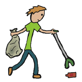 Plogging - pick up litter while jogging design