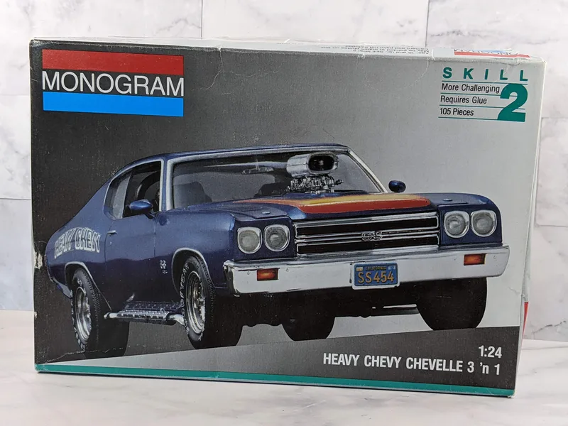 Monogram Heavy Chevy Chevelle 3 in 1 Model Car Kit