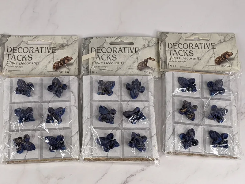 Set of Fleur-de-Lis Decorative Tacks