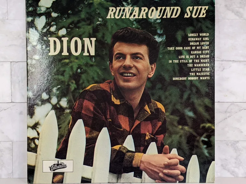 A vinyl record album by Dion, featuring various classic oldies songs, including Runaround Sue.