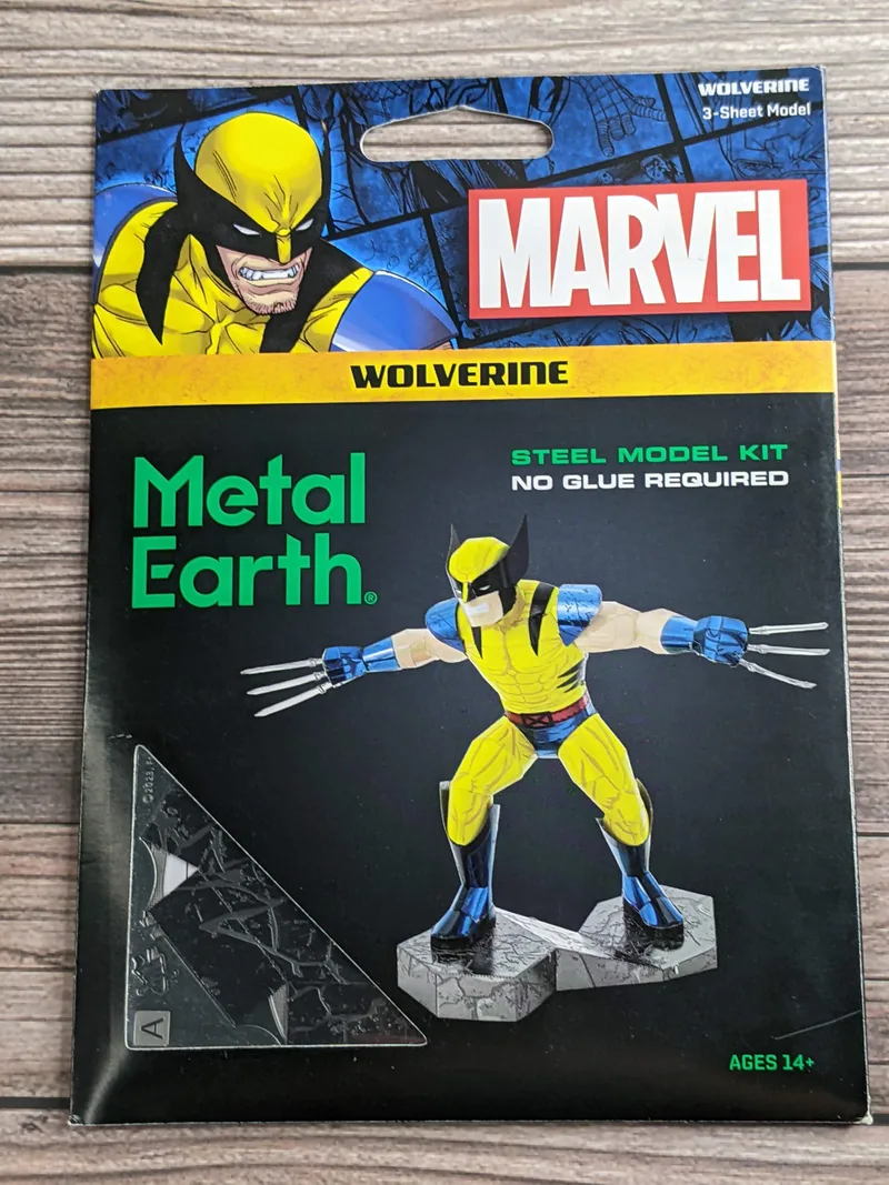 A Marvel Wolverine Steel Sheet Model Kit.