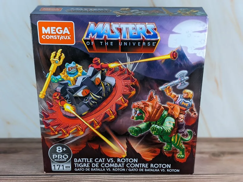 Masters of the Universe Mega Construx Pro Builders with 171 pieces. Battle Cat Vs. Roton