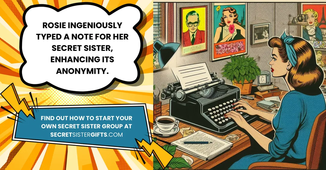 Start your own Secret Sister group. Comic strip.