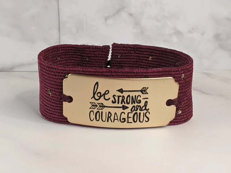 Strong and Courageous Corduroy Bracelet