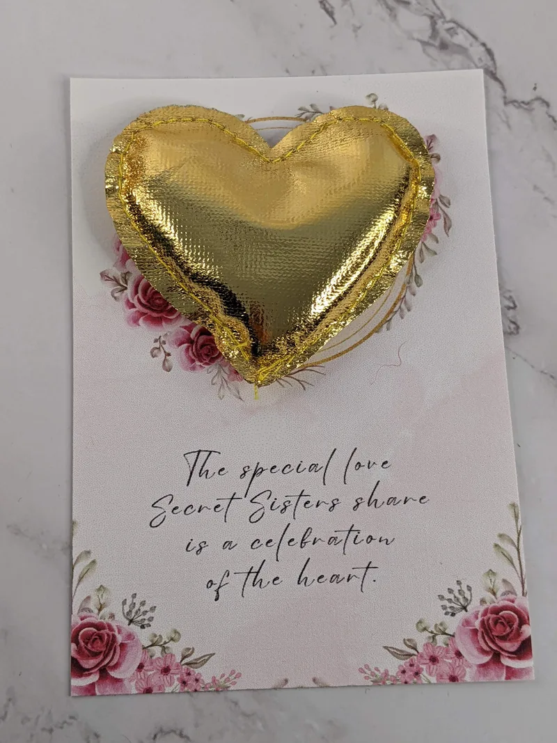 Secret Sister Gold Heart Magnet