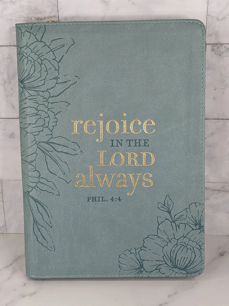Rejoice in the Lord Zippered Journal