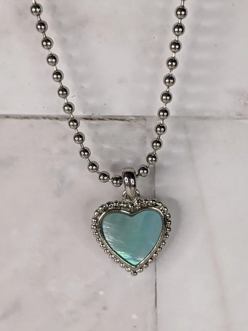 Mother of Pearl Heart Necklace