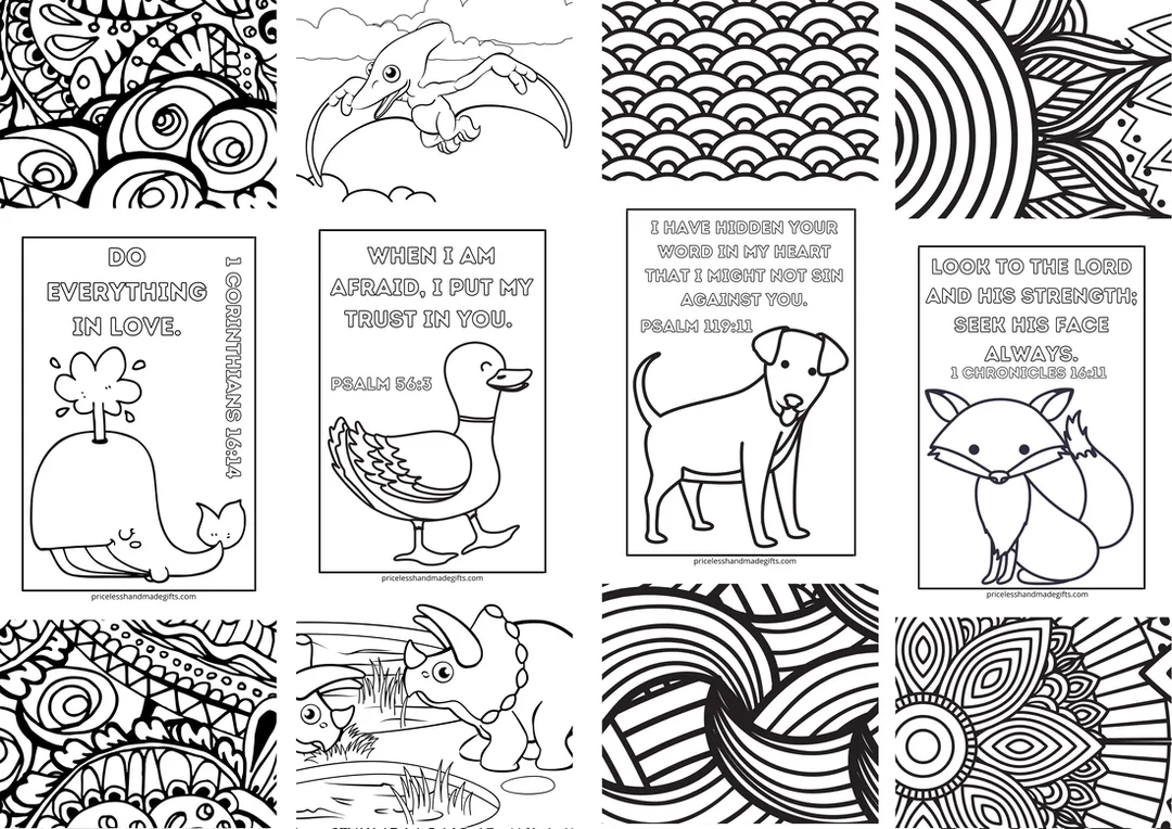 Printable Scripture Bookmarks to Color