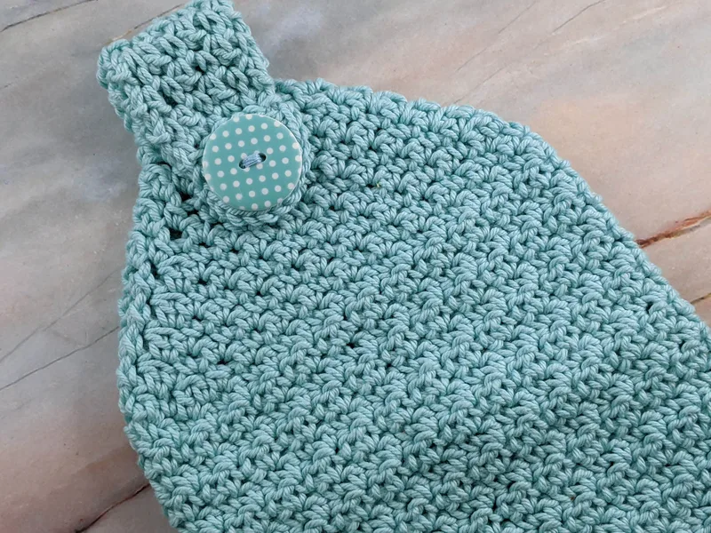 Mint Crocheted Hand Towel