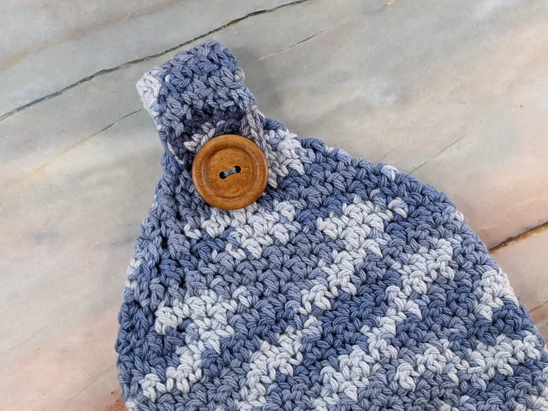 Shades of Blue Crocheted Hand Towel