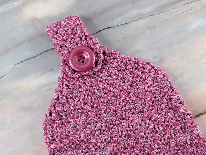 Pink & Purple Crocheted Hand Towel
