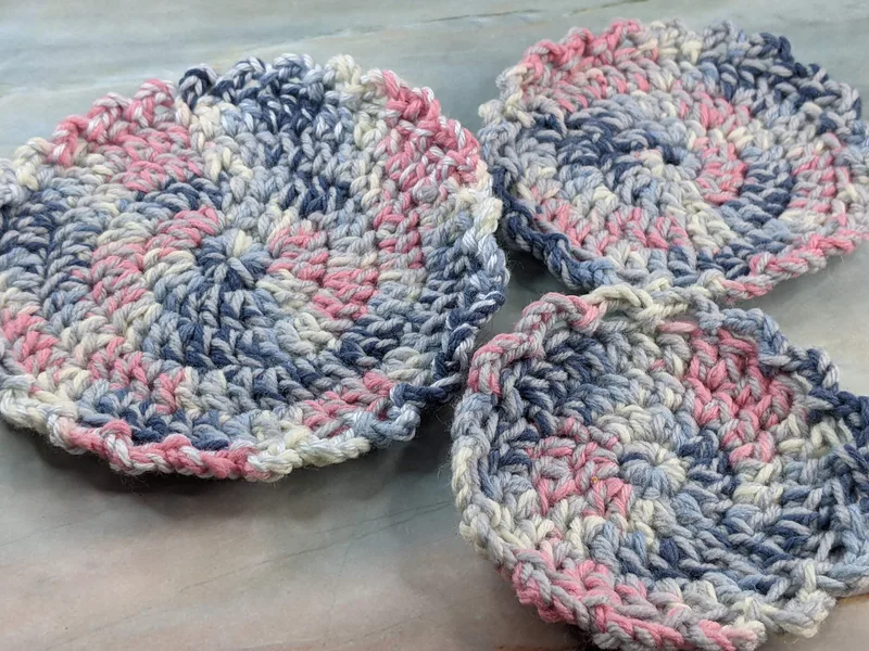 3 Pink & Blue Hot Pads