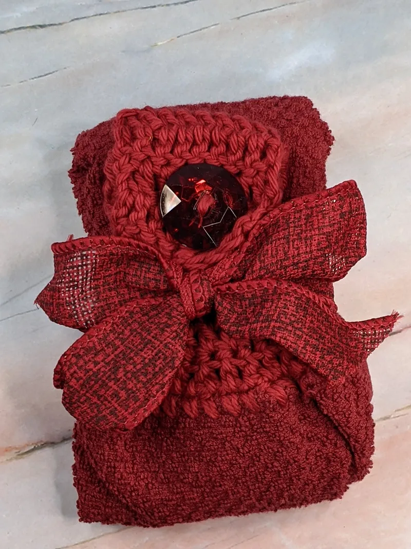 Dark Red Hand Towel