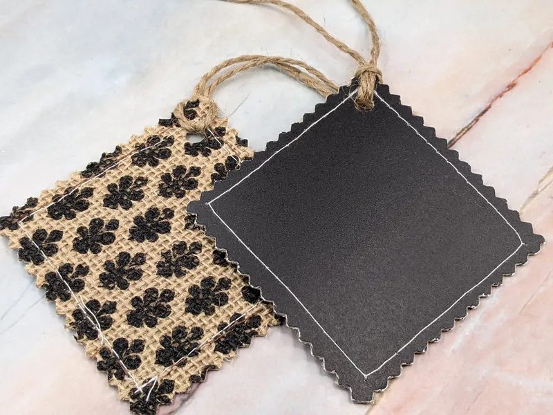 Reusable Chalkboard and Burlap Gift Tags