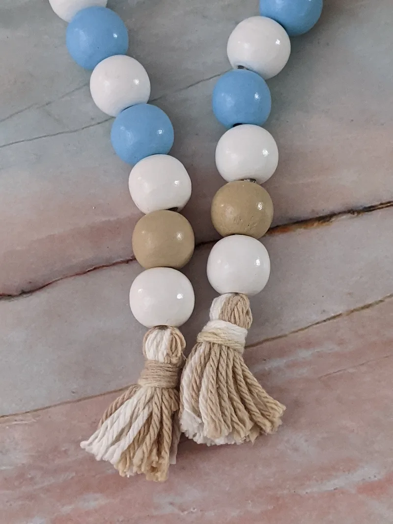 White Natural Blue Garland