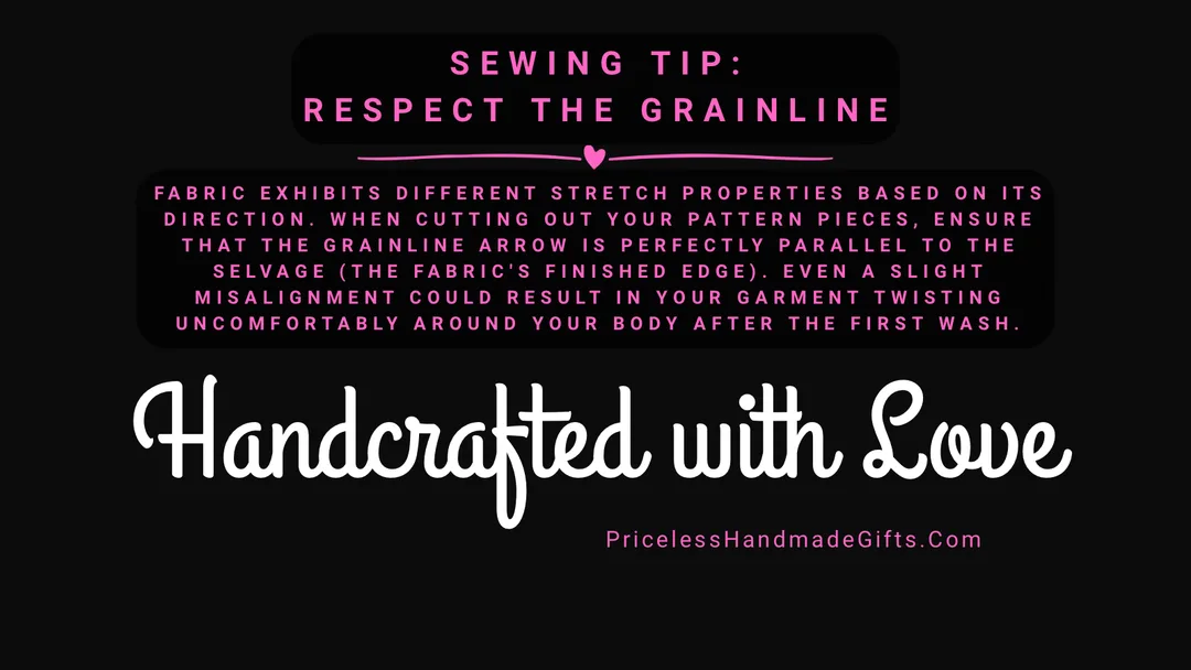 An image of a black background with words about sewing advice.