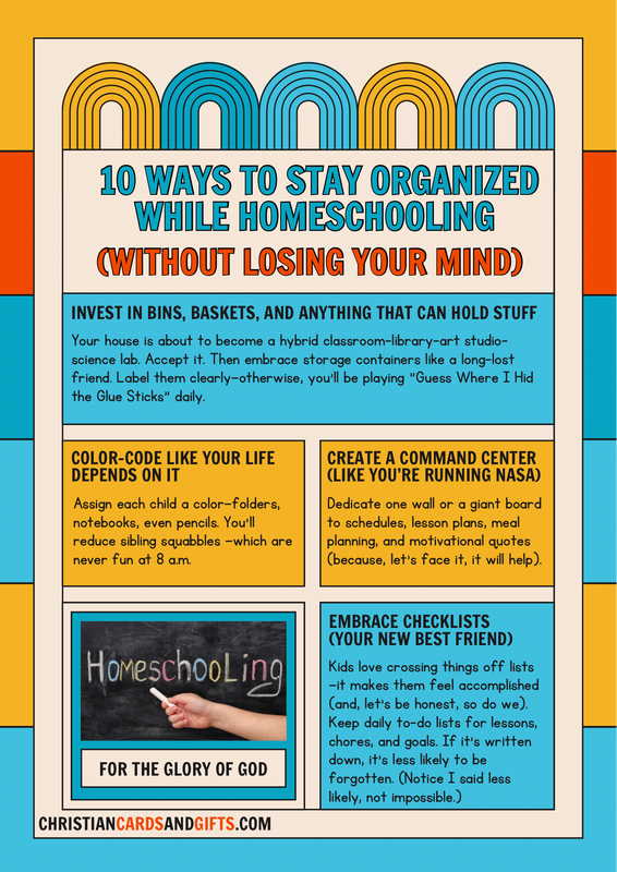 10 ways to stay organized while homeschooling