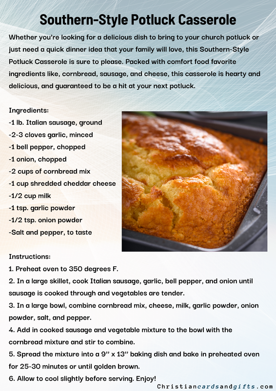 Southern-Style Potluck Casserole 