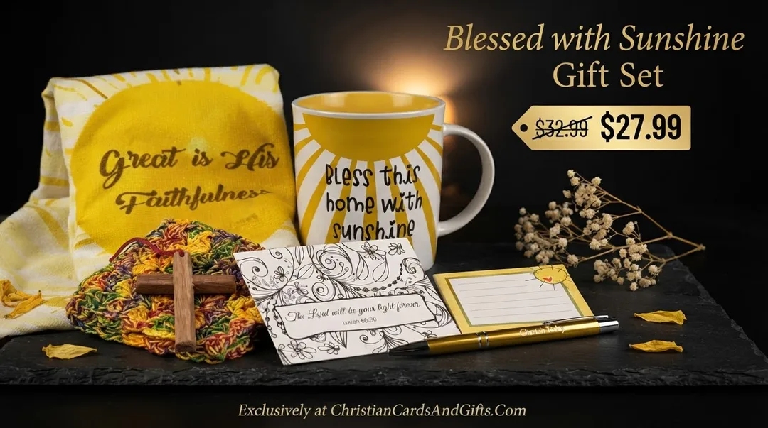 A Christian mug gift set titled 