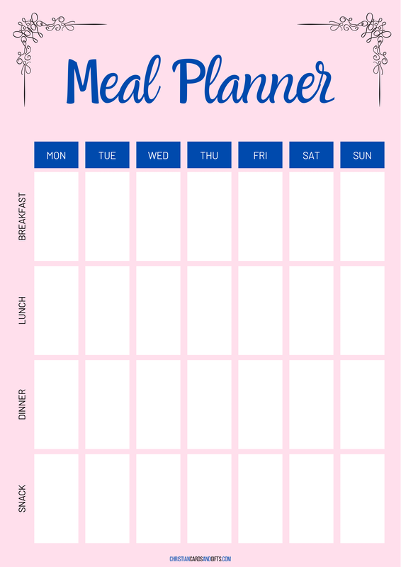 Free Printable Meal Planner