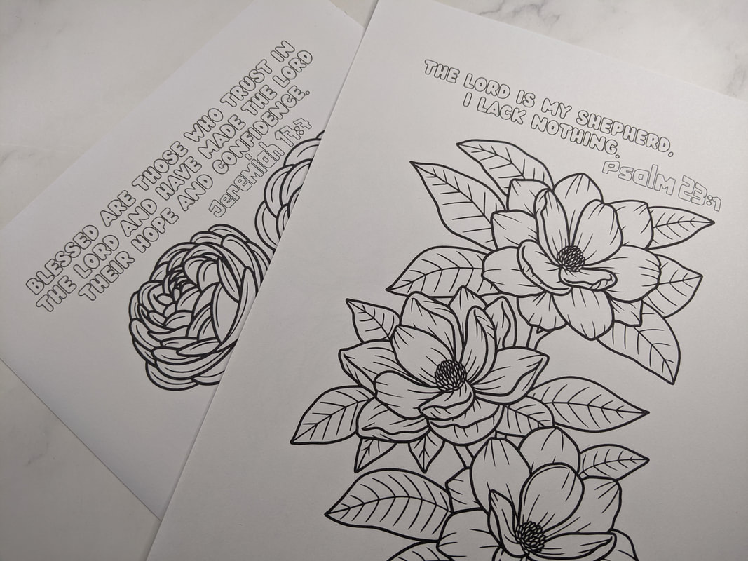 Free printable coloring sheets with Scripture