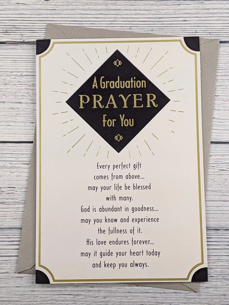 A Dayspring religious graduation card, general for any graduate, featuring a Christian message.