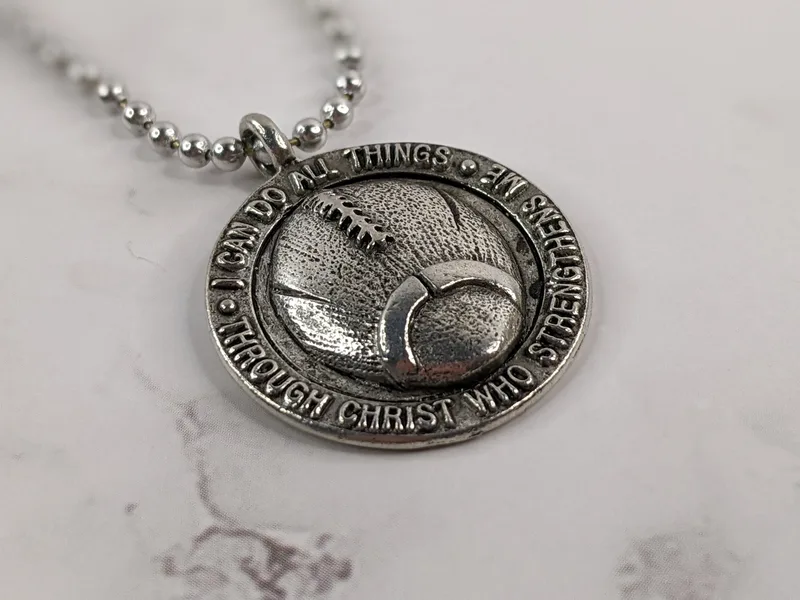 Phil 4:13 Football Necklace